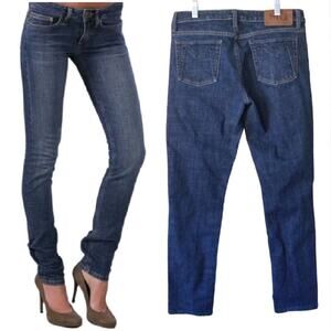 MARC JACOBS Chrissie Low Rise Skinny Leg Stretch Jeans Size 28 Dark Wash